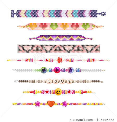 Realistic Hippie Bracelets Set Realistic Hippie Bracelets Set 103446278