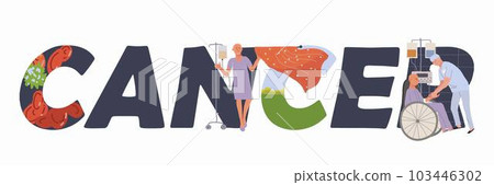 Cancer Flat Text Composition 103446302