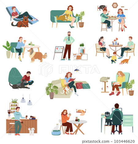 Pet Friendly Interior Icons Set 103446620