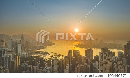 May 29 2023 Hong Kong Cityscape, View from Red Incense Burner Summit 103446771