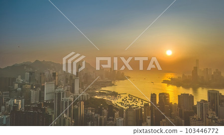 May 29 2023 Hong Kong Cityscape, View from Red Incense Burner Summit 103446772