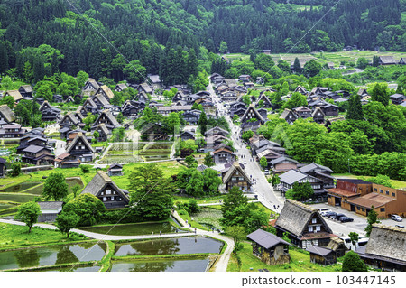 Gifu Prefecture, Shirakawa-go Gassho-style Village, View from the Castle Ruins Observatory, World Heritage Site 103447145