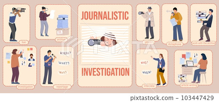 Journalistic Investigations Flat Infographics 103447429