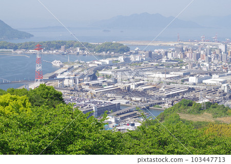 Scenery of fresh green Hiroshima city seen from Mt. Kogane 103447713