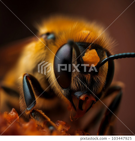 Bees are flying insects known for their role in pollination and honey production. Bees are flying insects known for their role in pollination and honey production. 103447925