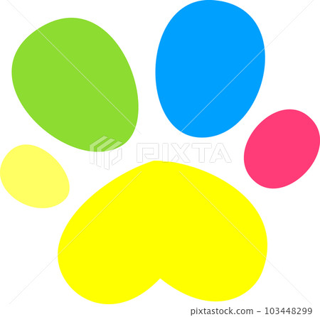 multi-colored animal footprints 103448299