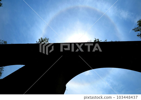 Usui Pass "Apt Road": Megane Bridge (Usui 3rd Bridge) and halo Usui Pass "Apt Road": Megane Bridge (Usui 3rd Bridge) and halo 103448437