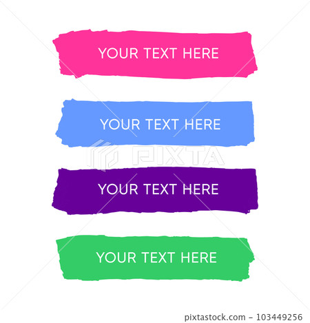 Color brush strokes. Vector paintbrush set, brush strokes templates. Grunge design elements. Long text boxes. Color brush strokes. Vector paintbrush set, brush strokes templates. Grunge design elements. Long text boxes. 103449256