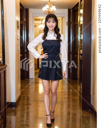 plain clothes fashionable intelligent woman intellectual 103449642