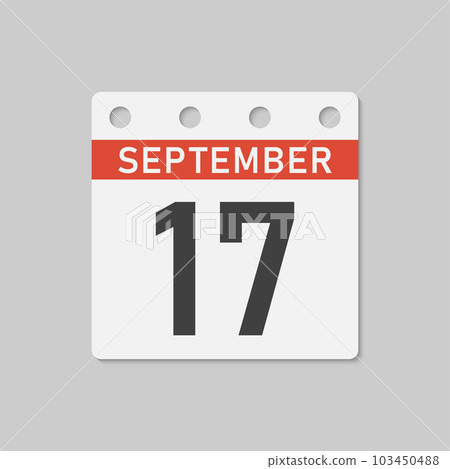 Icon page calendar day - 17 September Icon page calendar day - 17 September 103450488