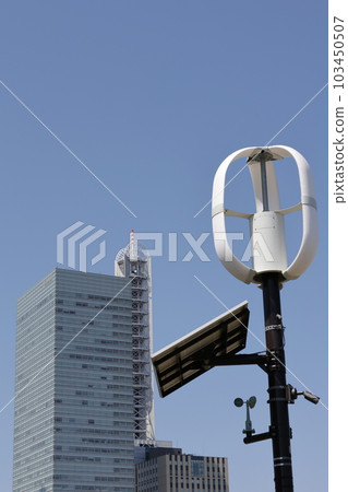 Natural energy power source for security cameras at Saitama Shintoshin Bus Terminal 103450507