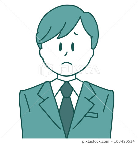 Business man with a troubled face Business man with a troubled face 103450534