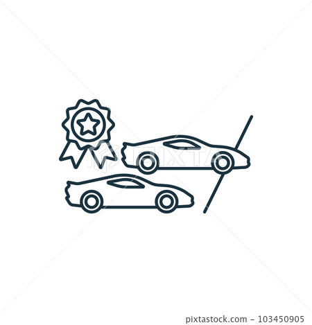Patent race icon. Monochrome simple sign from intellectual property collection. Patent race icon for logo, templates, web design and infographics. Patent race icon. Monochrome simple sign from intellectual property collection. Patent race icon for logo, templates, web design and infographics. 103450905