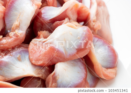 Close-up of chicken gizzards. 103451341