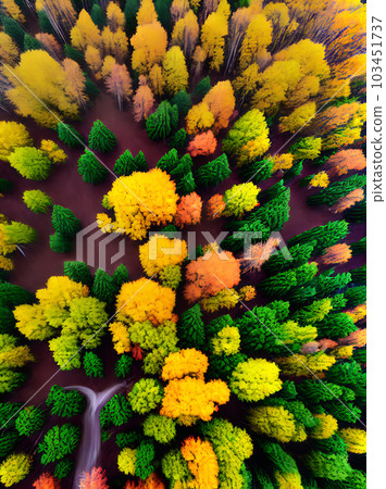Magical forest fairytale drawing Pantone palette. 103451737
