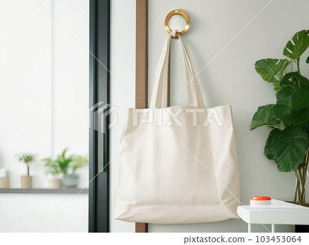 Showcase Your Design with a Blank Tote Bag Stock Illustration