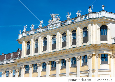 Schonbrunn Habsburg Palace and gardens in Vienna capital of Austria 103453597