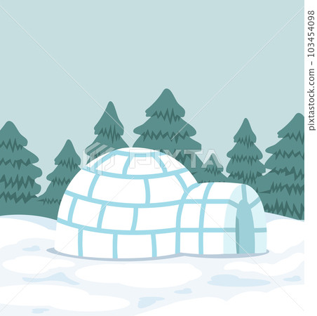 snow igloo house in the winter 103454098