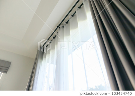 Curtain window interior decoration in living room 103454740