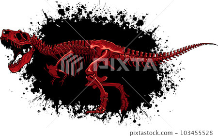 vector illustration of Tyrannosaurus Rex Skeleton design 103455528