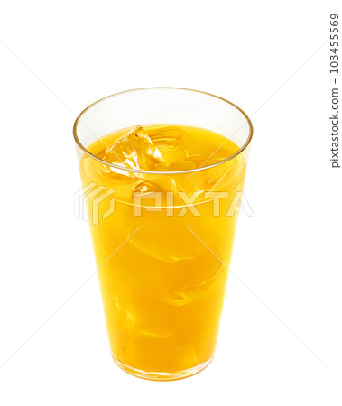 逼真的玻璃杯中橙汁的插圖 逼真的玻璃杯中橙汁的插圖 103455569