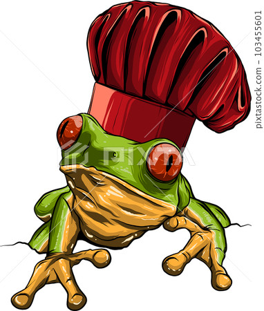 vector illustration of Frog chef cartoon mascot vector illustration of Frog chef cartoon mascot 103455601