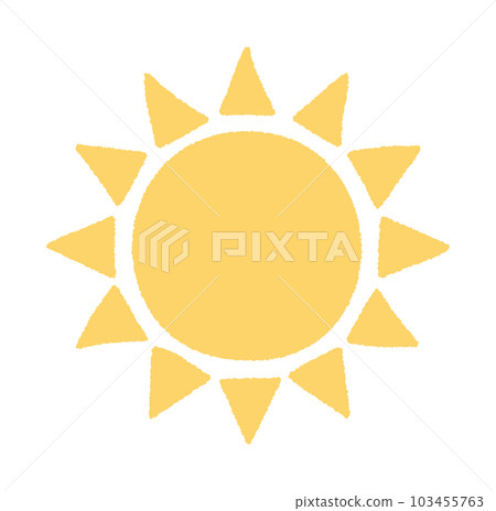 Hand-drawn vector illustration of the sun/Hisa / Illustration that feels summer 103455763