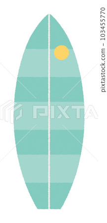 Handwritten vector illustration of a surfboard / Illustration that feels summer Handwritten vector illustration of a surfboard / Illustration that feels summer 103455770