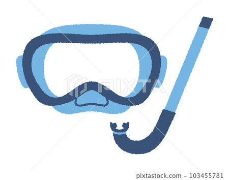 Hand-drawn vector illustration of a snorkel / Illustration that feels summer 103455781