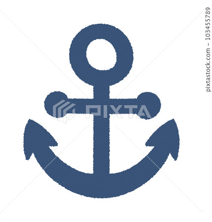 錨的手繪矢量插圖/感覺夏天的插圖 103455789