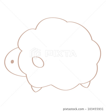 羊的線條藝術 羊的線條藝術 103455931