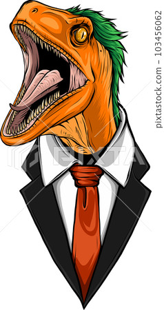 vector illustration of dinosaur in suit on white background vector illustration of dinosaur in suit on white background 103456062