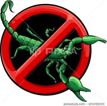 vector illustration of forbidden scorpions on white background 103456503