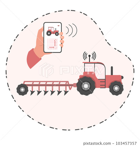 Smart Farming Agriculture Robotics Plowing Tractor Smart Farming Agriculture Robotics Plowing Tractor 103457357