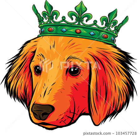 vector illustration of king Dog head on white background vector illustration of king Dog head on white background 103457728