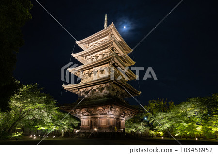 Toji five-storied pagoda lit up 103458952