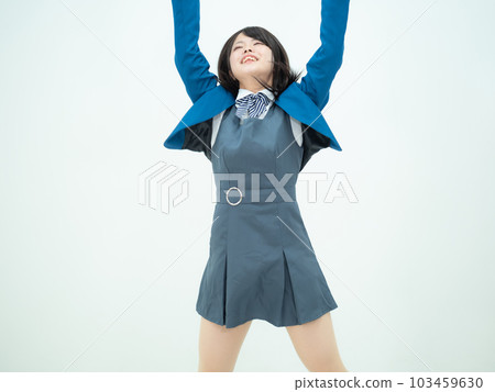 High school girls dancing in front of the camera 103459630