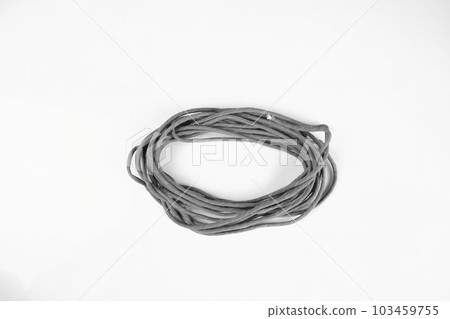 paracord gray tactical for survival untied assembled on a white background 103459755