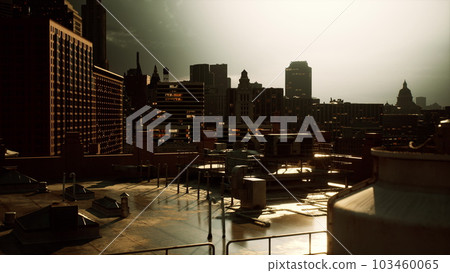 moving cyclone over the city of thunderclouds 103460065