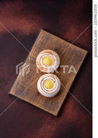 Delicious tart with citrus filling and walnut cream Delicious tart with citrus filling and walnut cream 103461059