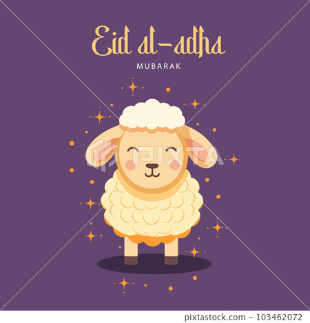 Eid al-Adha Mubarak Holiday Background. Vector Illustration 103462072