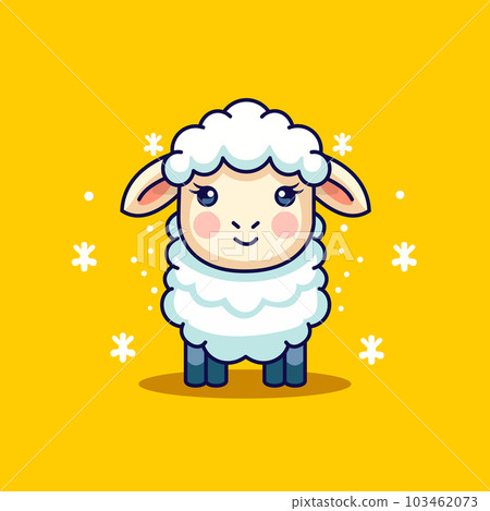 Cute cartoon sheep. Vector Illustration EPS10 Cute cartoon sheep. Vector Illustration EPS10 103462073