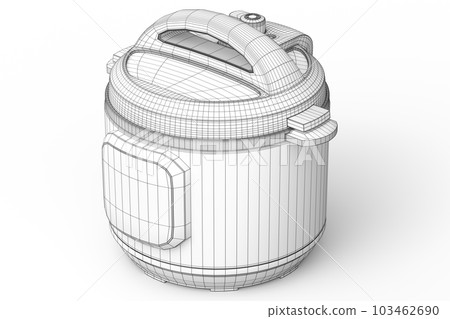 Electric multi cooker isolated on white background. Electric multi cooker isolated on white background. 103462690