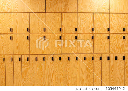 set of wooden lockers for personal items set of wooden lockers for personal items 103463042