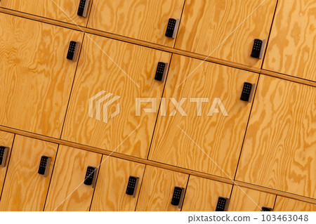 set of wooden lockers for personal items set of wooden lockers for personal items 103463048