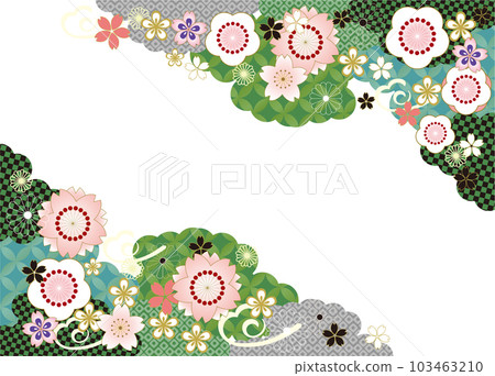 High-color Japanese-style background material High-color Japanese-style background material 103463210