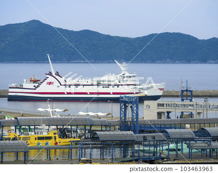 Fukue Island, Nagasaki Prefecture Ferry "Tsubaki" entering Fukue Port / Fukue Island, Japan Fukue Island, Nagasaki Prefecture Ferry "Tsubaki" entering Fukue Port / Fukue Island, Japan 103463963