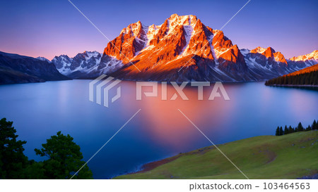 AI-generated image/Landscape/Landscape with lake 4 103464563