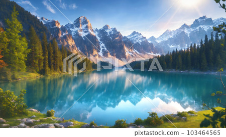 AI-generated image/Landscape/Landscape with lake 6 103464565