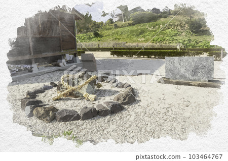 佐賀縣武雄市齋手塚水彩畫武雄神社 103464767